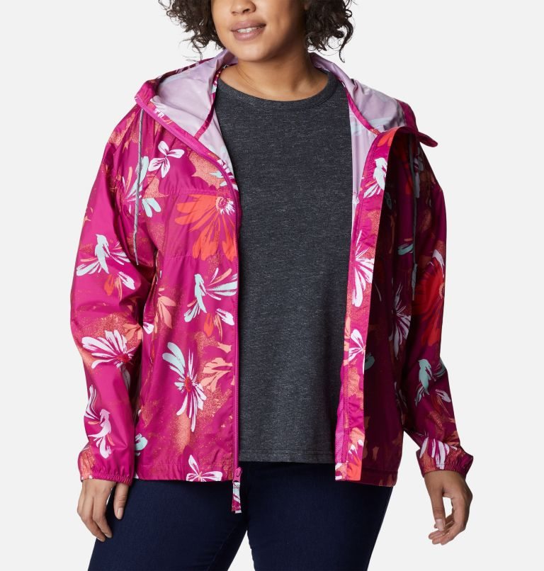 Jacheta Columbia Flash Challenger Novelty Windbreaker Dama Flori | Plus Size CSMQZ0S7A